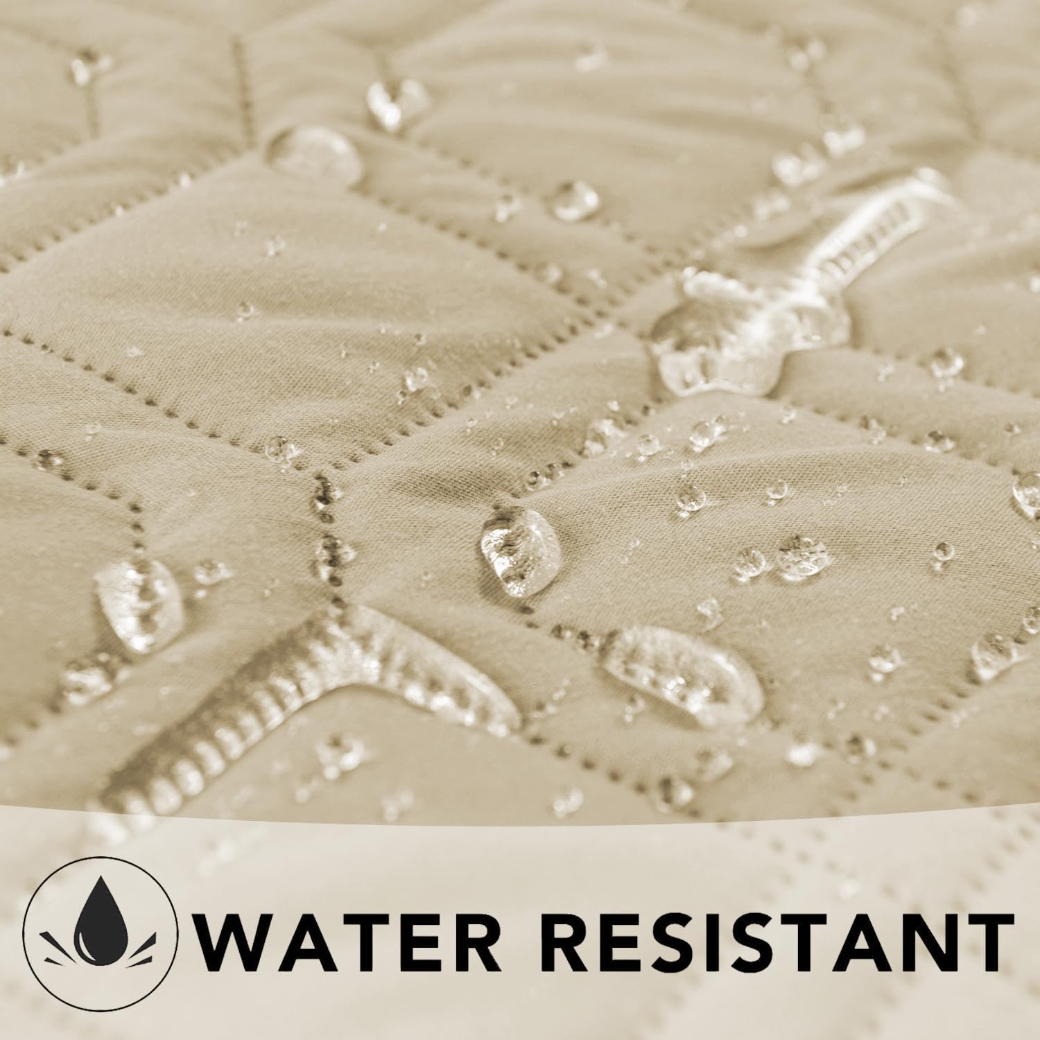 Ameritex détail couche TPU visible protégeant contre liquides et taches