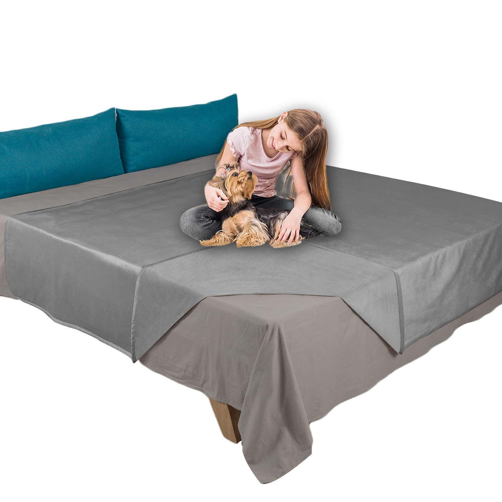 Ameritex couverture pliée sur fond neutre, protection facile à ranger