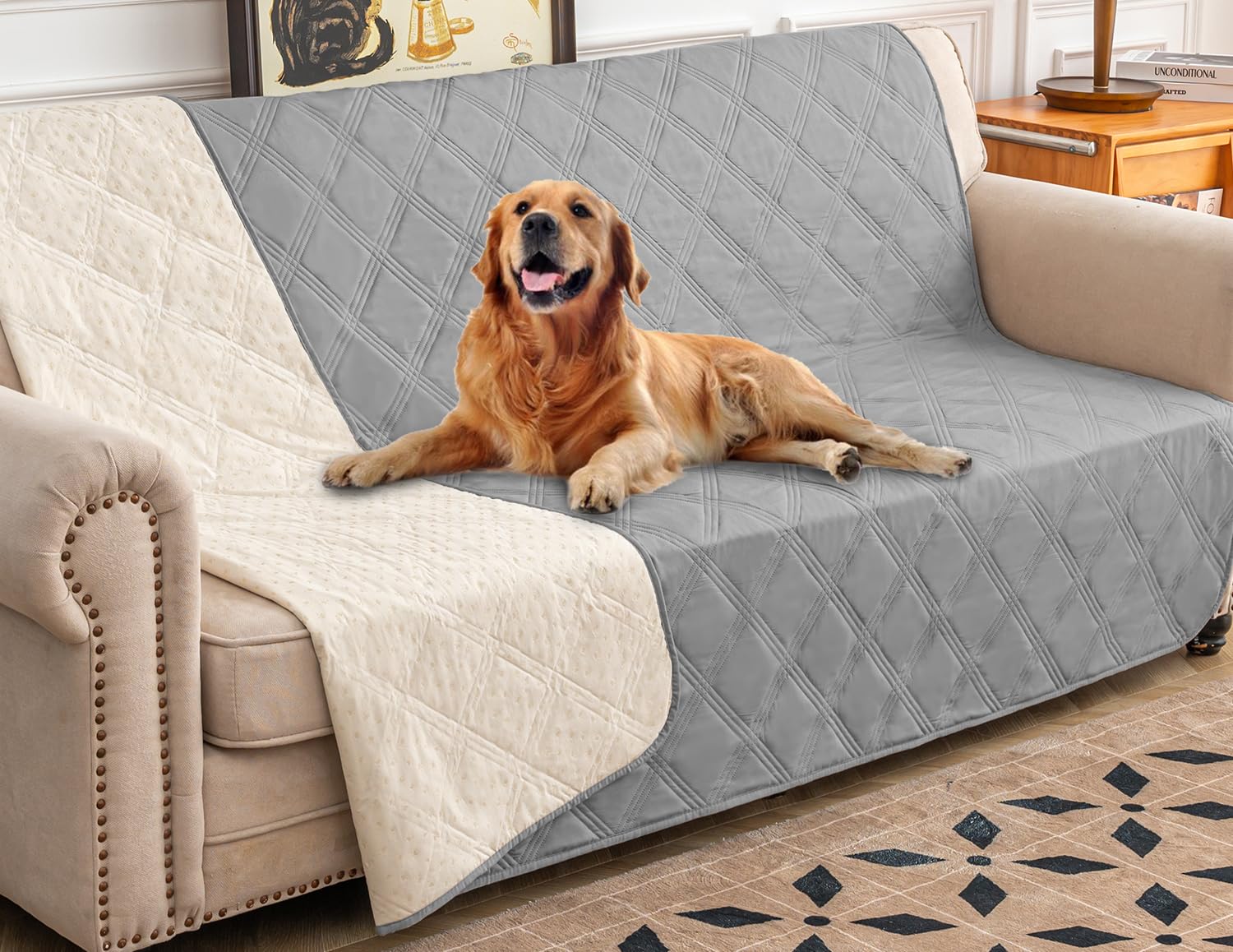 Ameritex housse face canap&eacute; protection imperm&eacute;able visible
