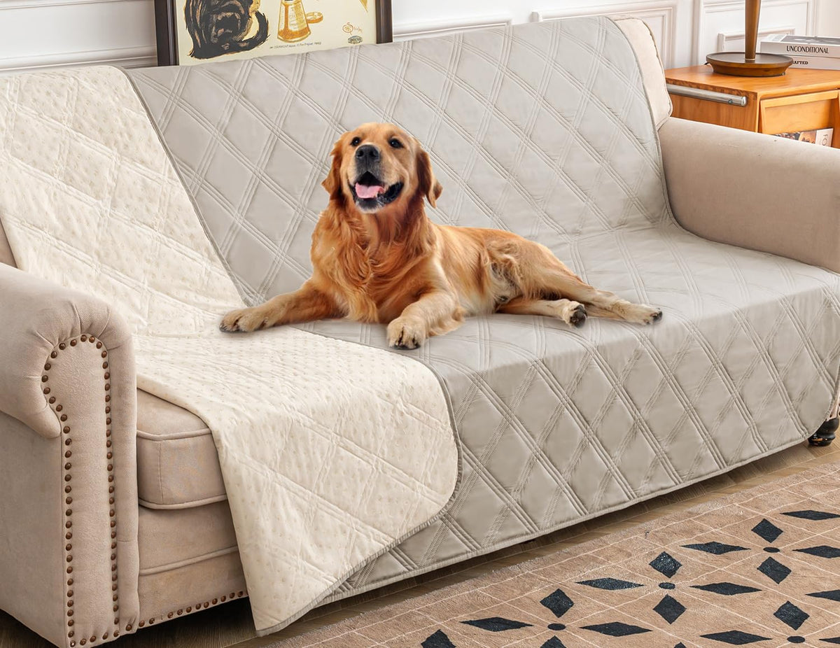 Ameritex housse face canapÃ© montrant protection et apparence confortable