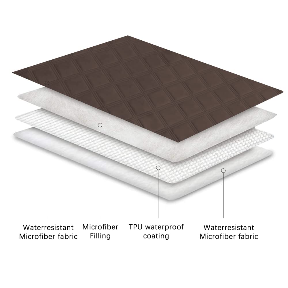 Ameritex housse sur lit montrant dimensions et couverture complète