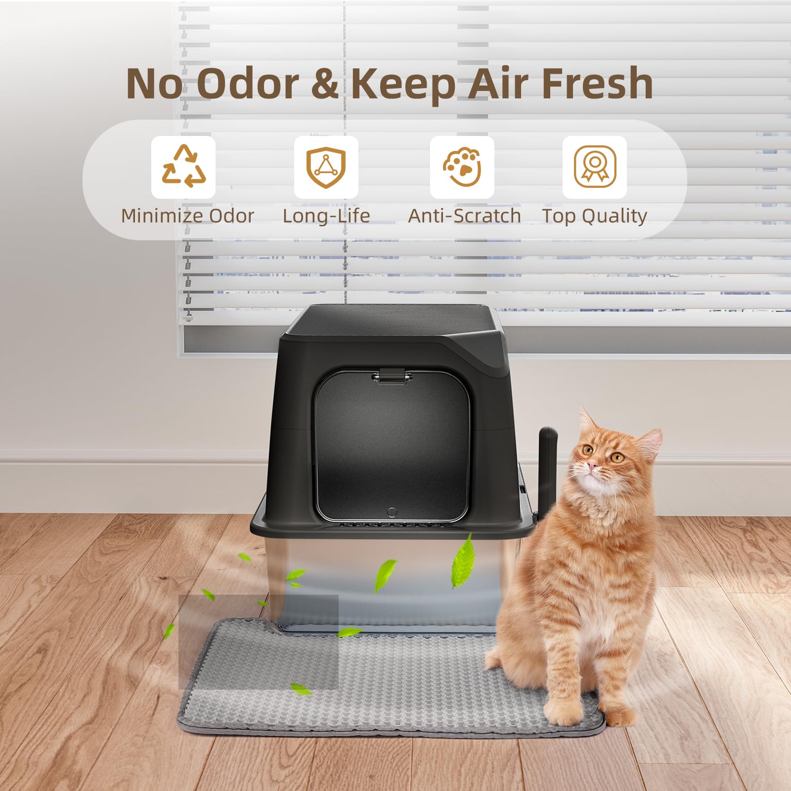 Amniau bac inox chat utilisant le bac confort et espace