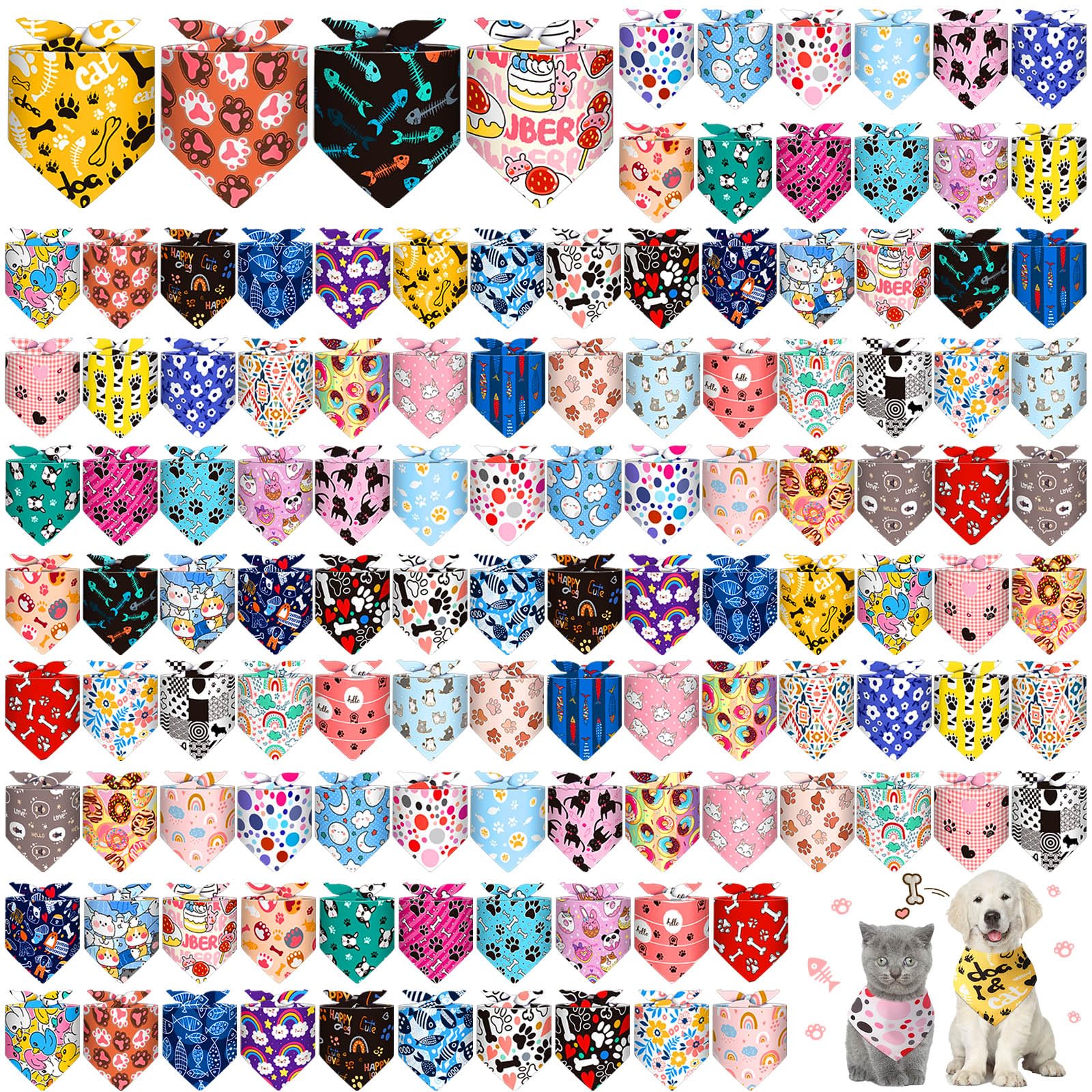 Amylove bandana plié montrant dimensions et ajustement confortable