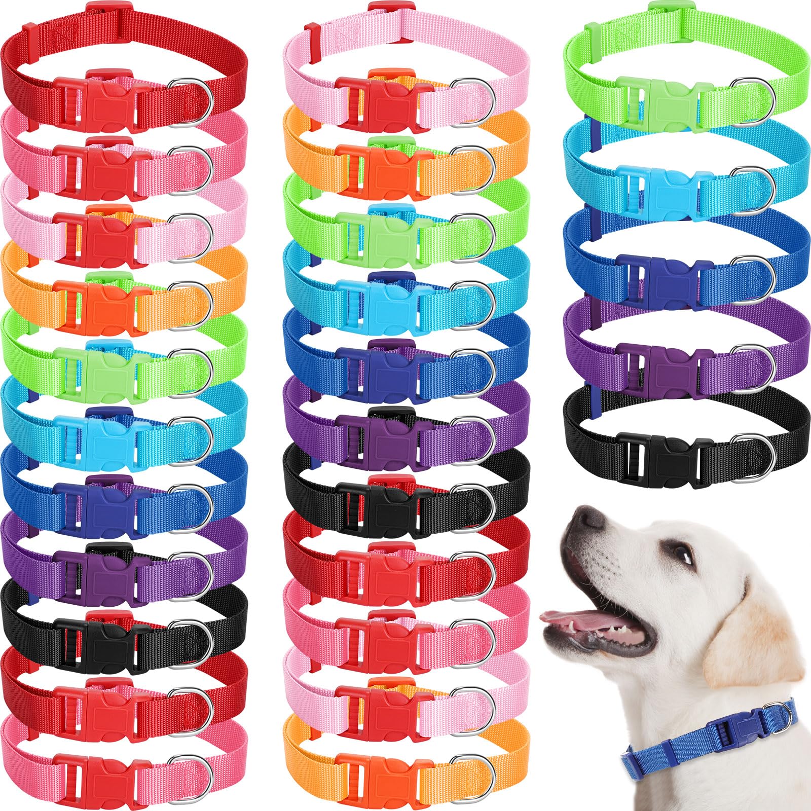 Amylove pack 27 colliers vue avant montrant les neuf couleurs pour organisation pratique