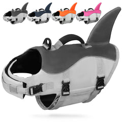 AMZNOVA gilet de flottaison face avant montrant la forme requin et visibilité