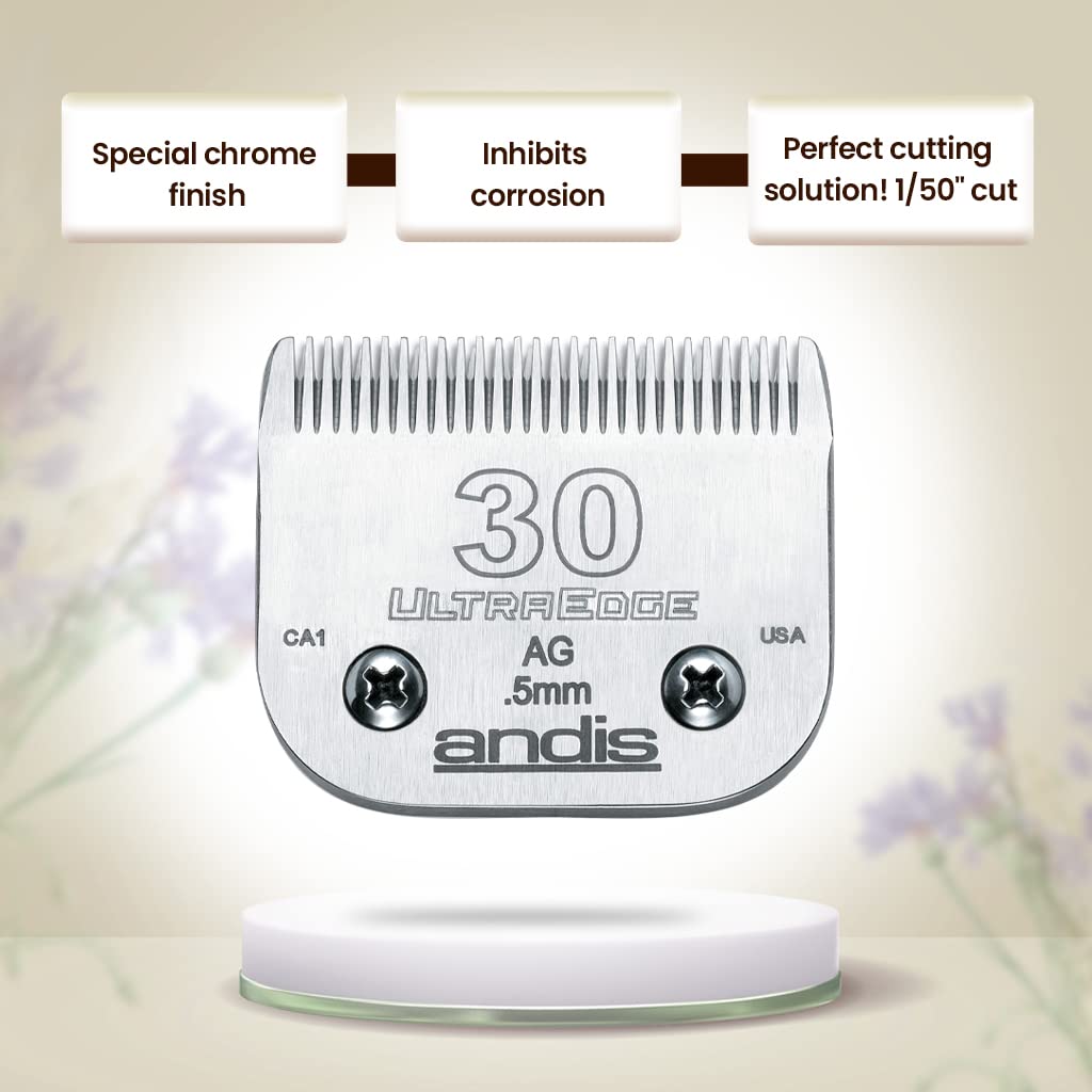 Andis UltraEdge détail acier et carbone montrant robustesse et tranchant