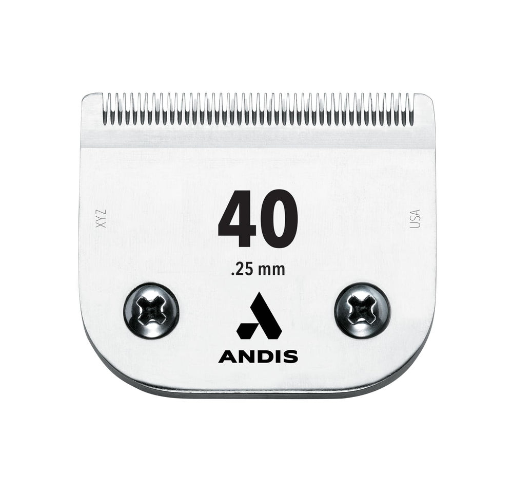 Andis UltraEdge taille 40 emballage avant montrant la lame et la compatibilité