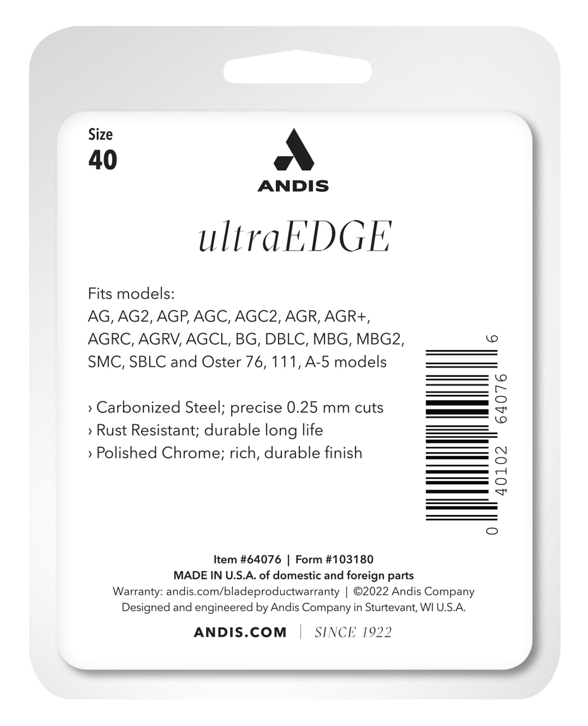 Andis UltraEdge en usage sur patte d'animal pour une finition nette et sûre