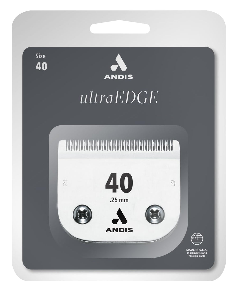 Andis UltraEdge gros plan des dents assurant une coupe précise et sans accroc