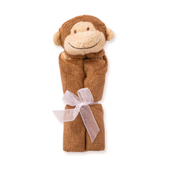 Angel Dear Brown Monkey gros plan sur la texture cashmere-soft pour confort peau