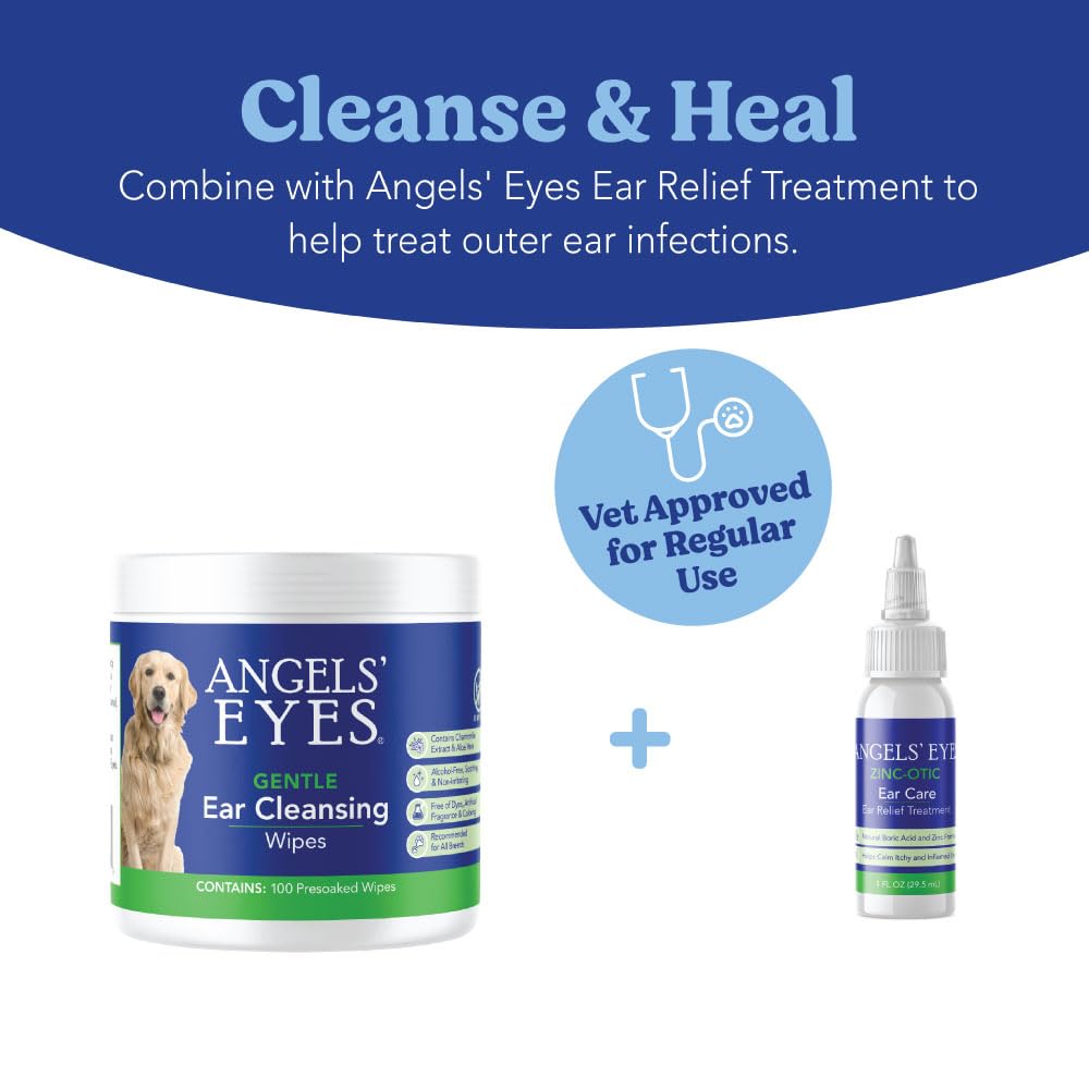 Angels' Eyes étiquette montrant aloe, camomille et calendula apaisants