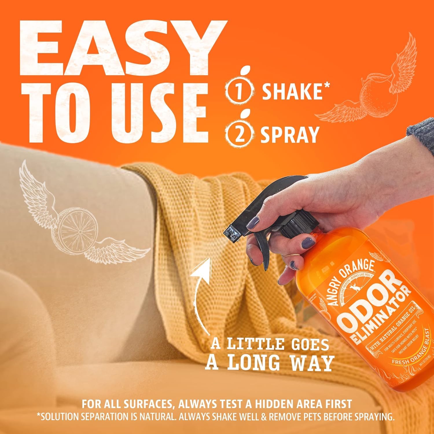 ANGRY ORANGE bouteille 24 oz pour référence d'échelle et usage pratique