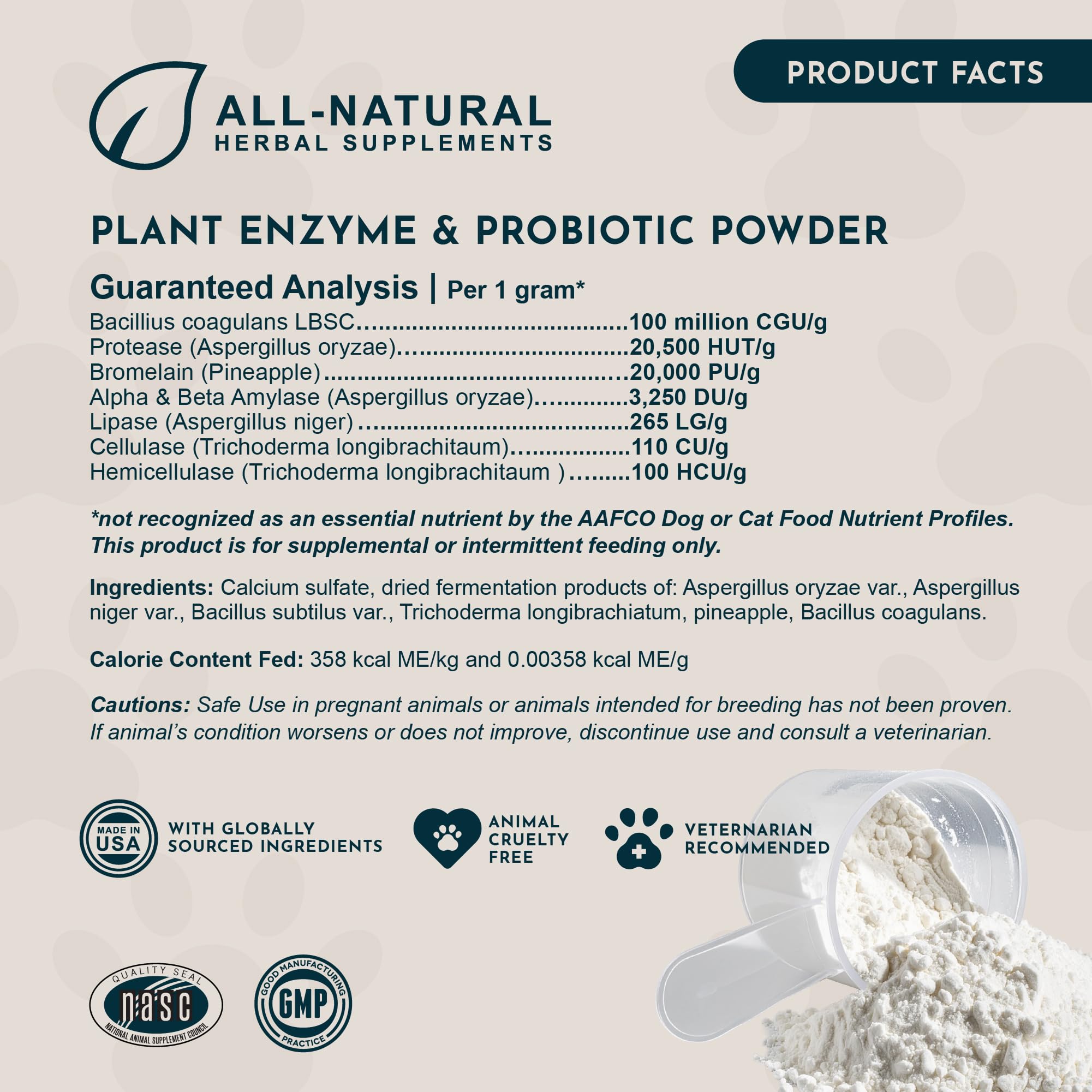 Animal Essentials pot ouvert avec étiquette lisible et informations naturelles