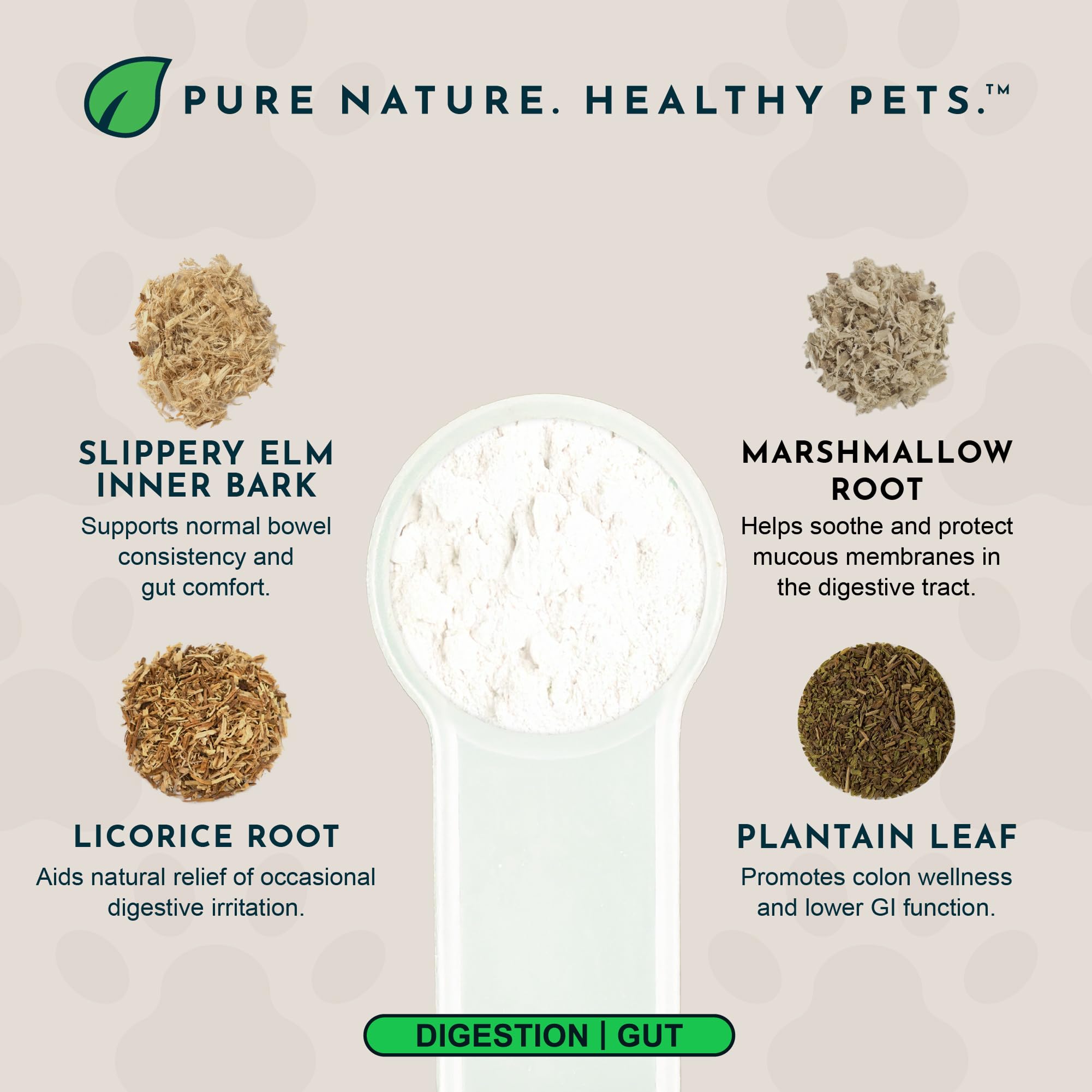Animal Essentials cuillère doseuse illustrant facilité de dosage et conservation