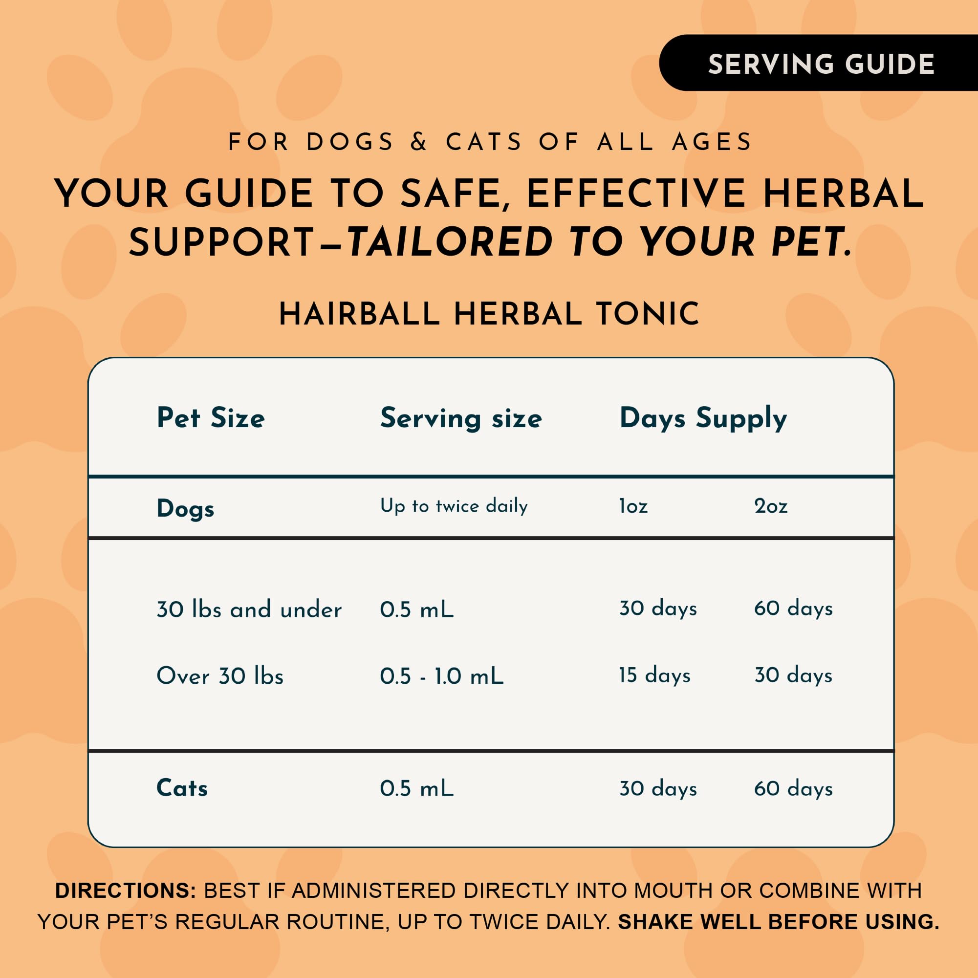 Animal Essentials flacon 1 fl oz à l'échelle pour comparaison de taille