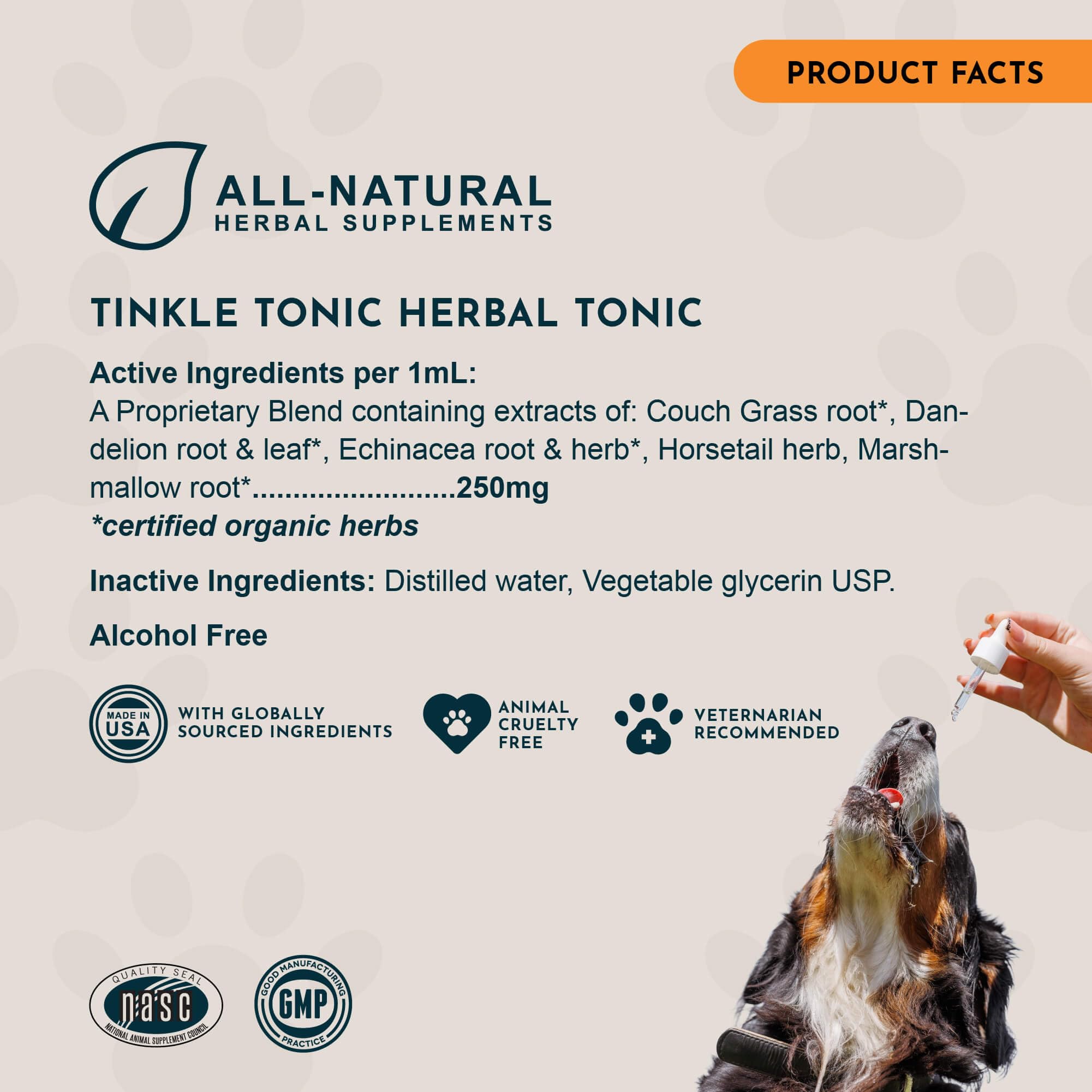 Animal Essentials flacon à côté d’une règle pour visualiser la taille pratique en voyage