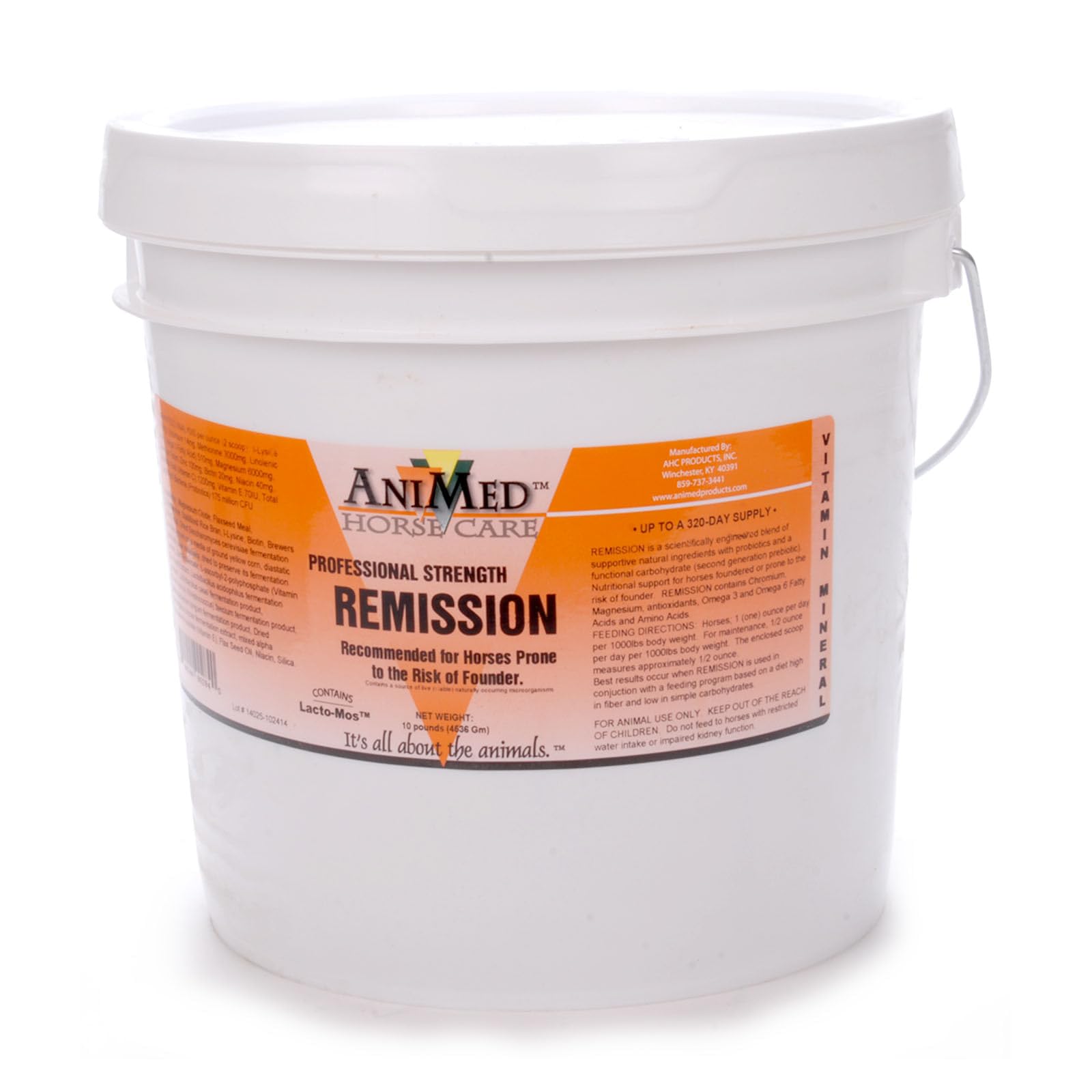 ANIMED AniMed Remission 10 lb emballage face montrant l'étiquette et facilité d'utilisation
