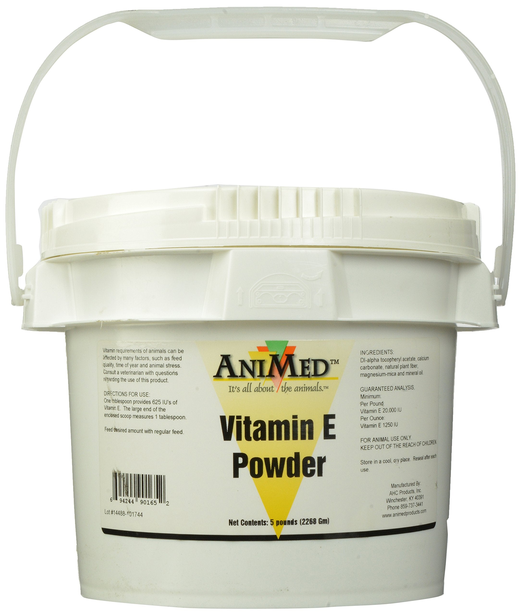 ANIMED emballage face montrant sachet 5 lb pour stockage pratique