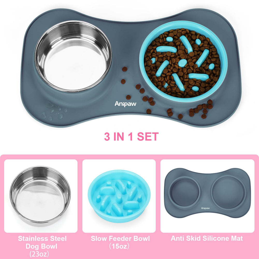 Anipaw bol eau acier inox durable protège hygiène du chien