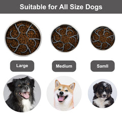 Insert Anipaw installé dans bol pendant que chien prend son repas plus lentement