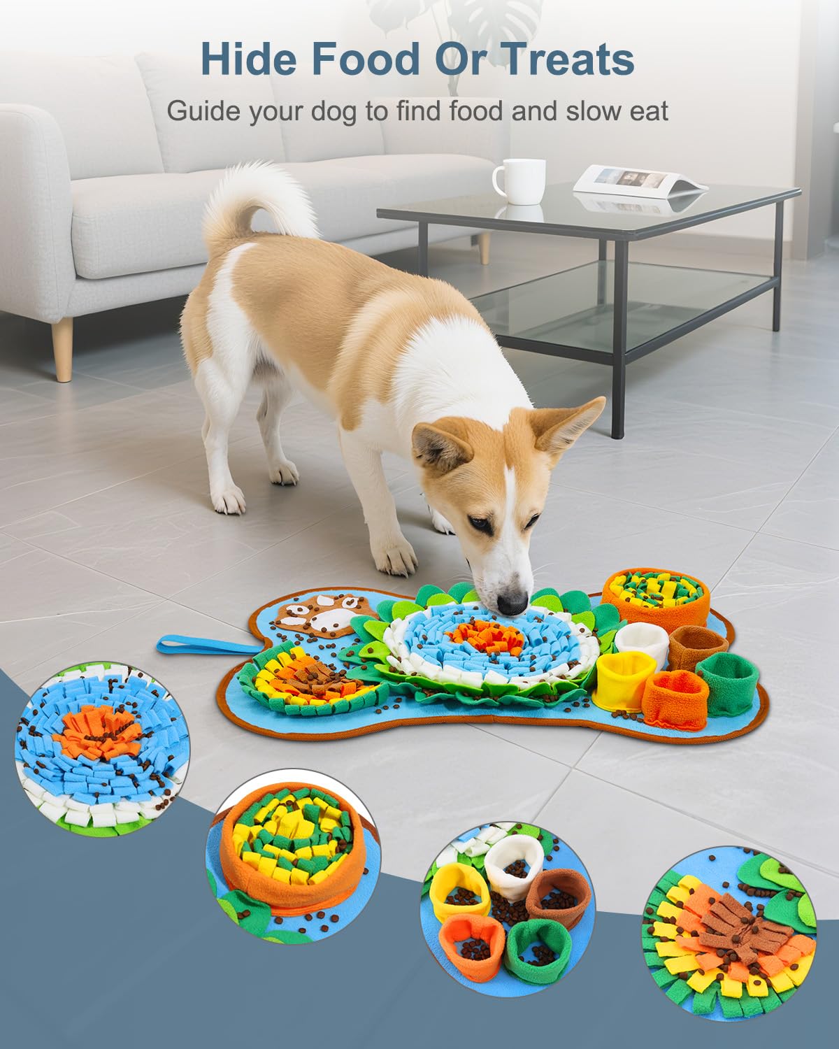 Ankilo tapis roulé avec sangle de transport pour rangement et portabilité facile