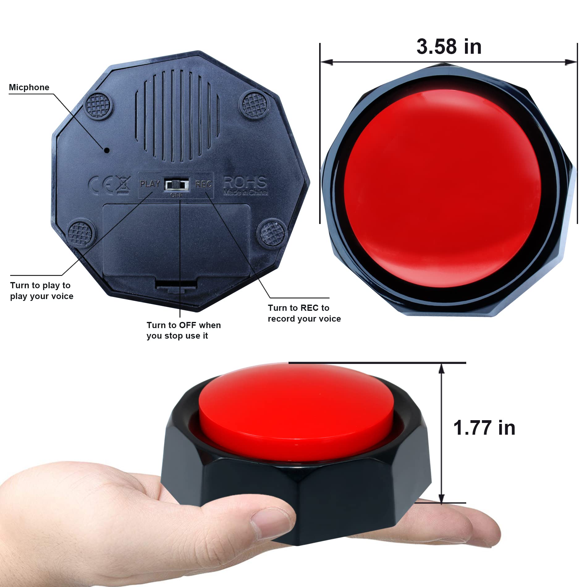 ANLIKY vue arrière montrant compartiment piles pour mise en service rapide