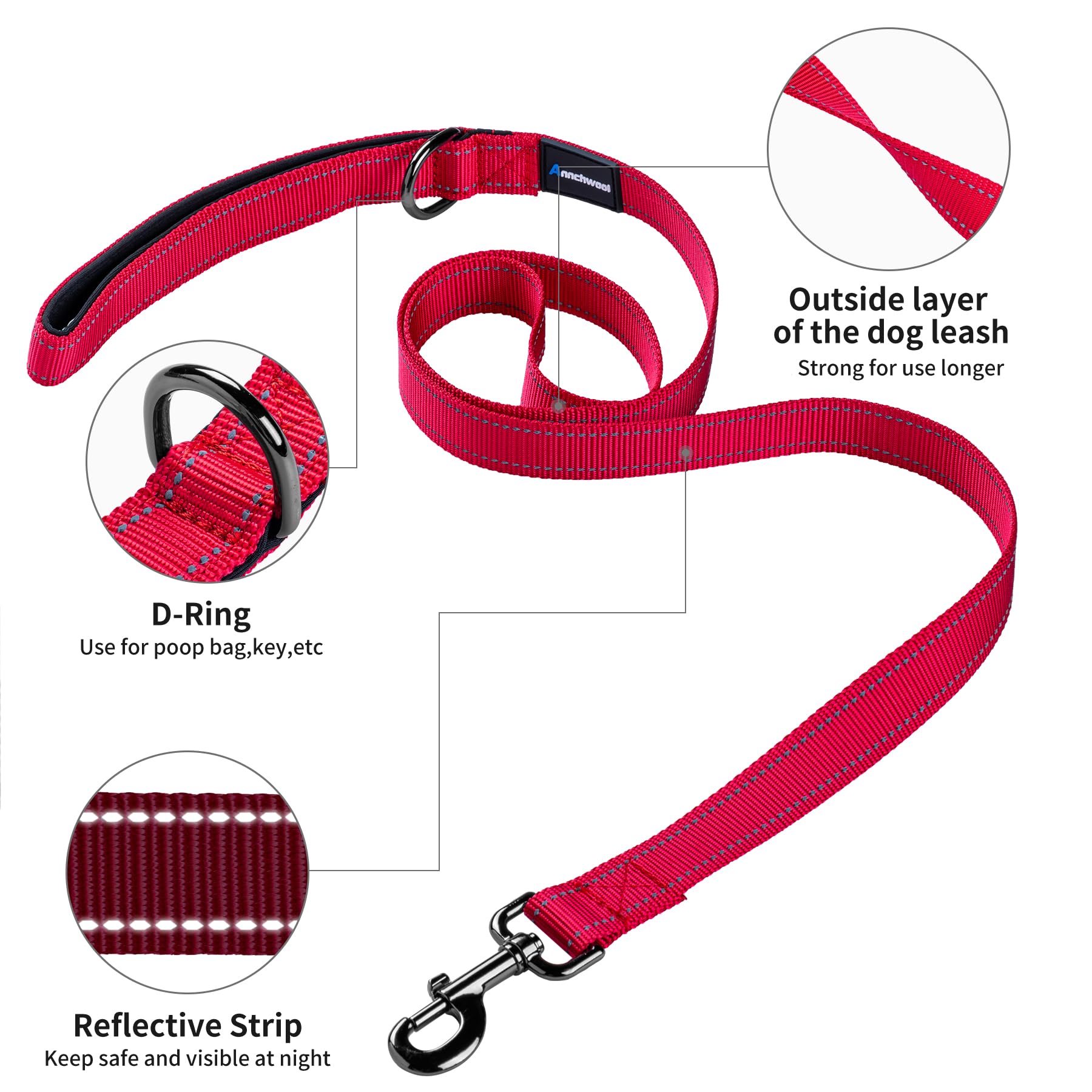 Annchwool anneaux O et D solides permettant fixation et accessoires