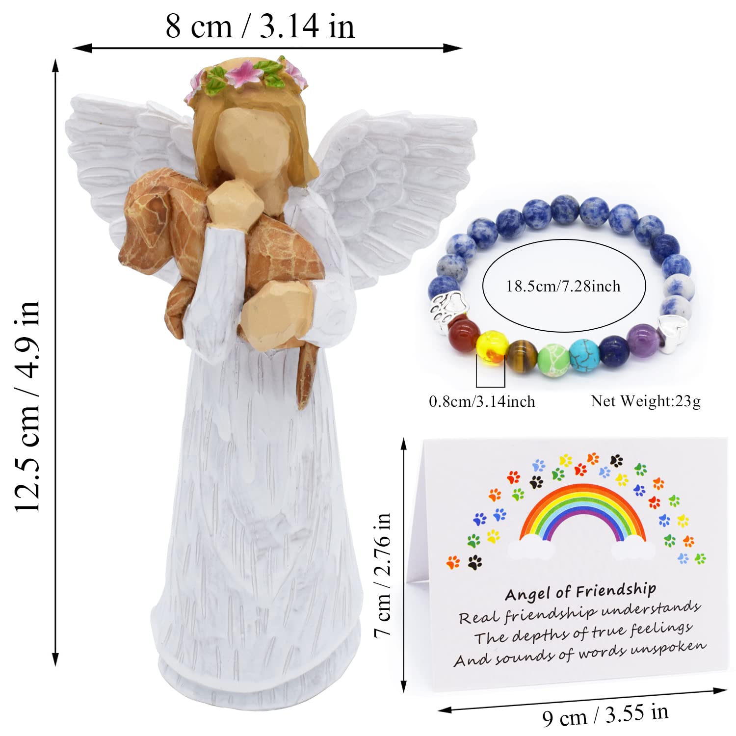 Anrkets boîte cadeau et carte de sympathie prête à offrir, présentation soignée