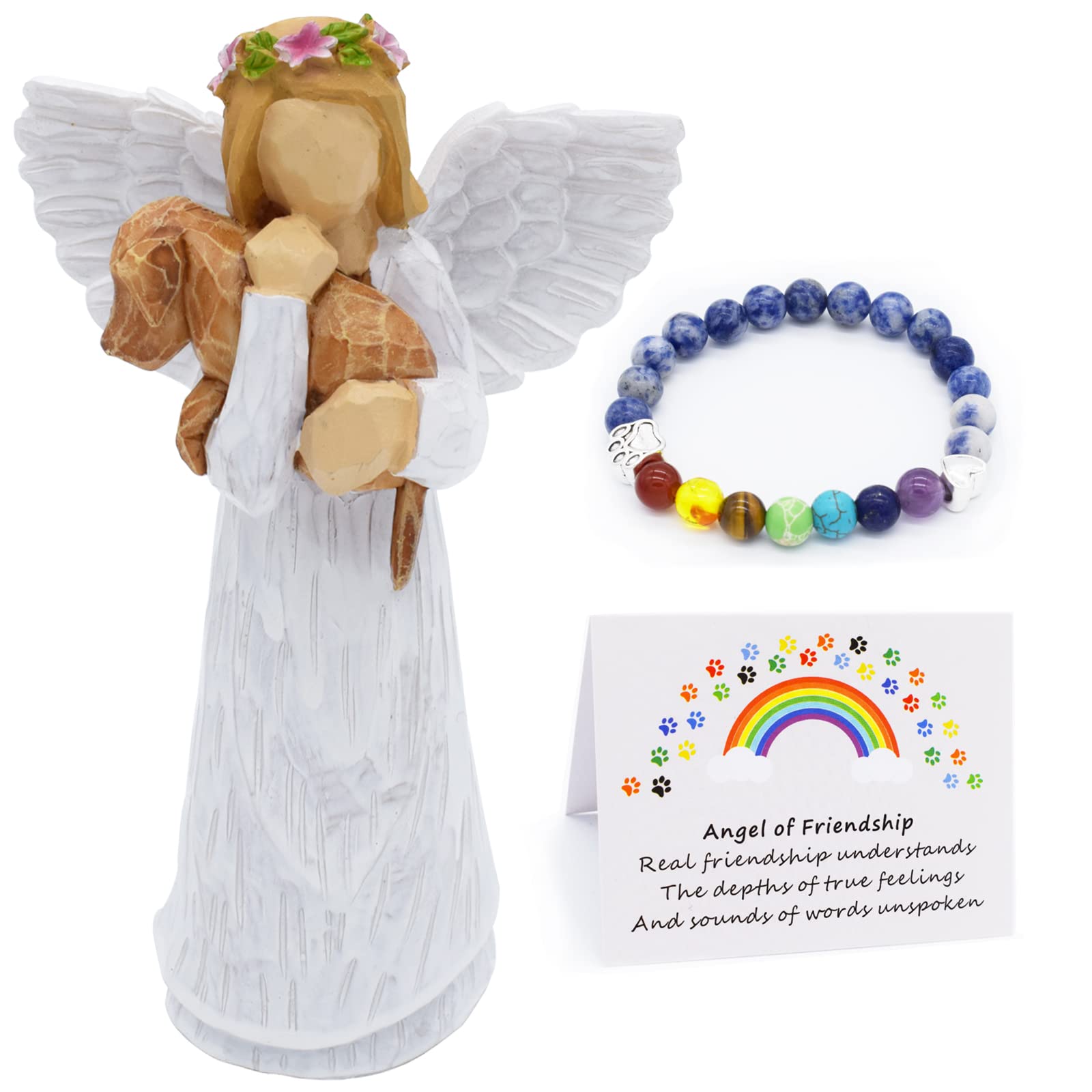 Anrkets figurine ange face avant montrant réconfort et élégance