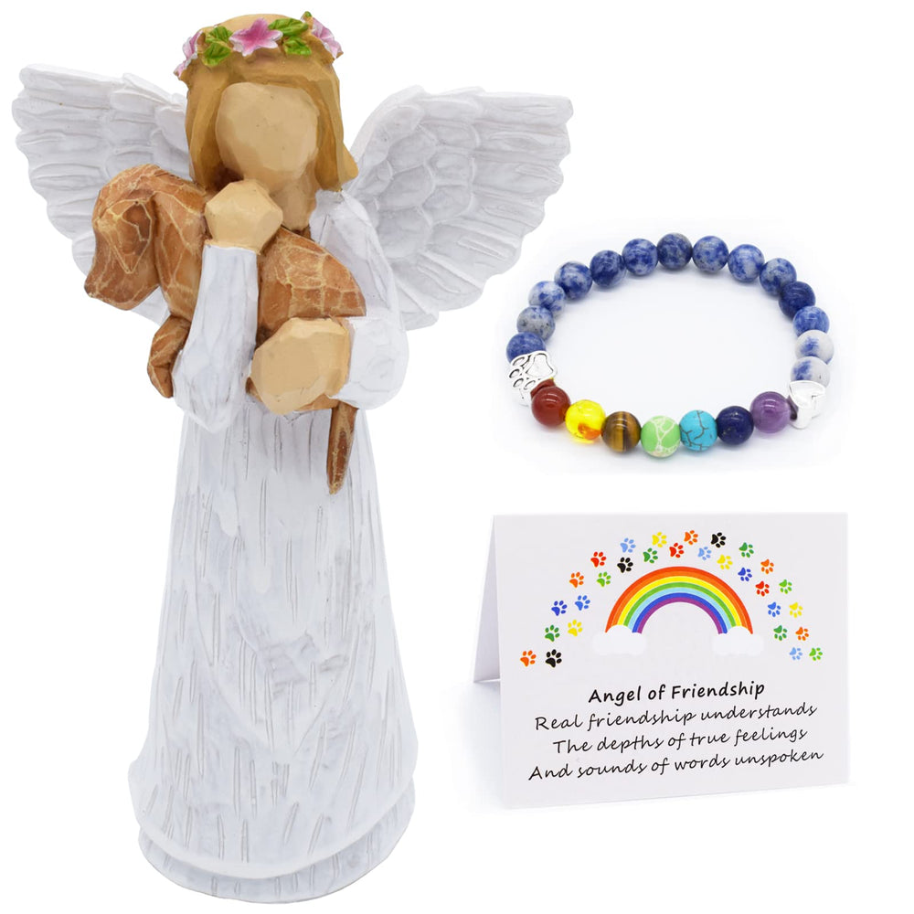 Anrkets figurine ange face avant montrant réconfort et élégance