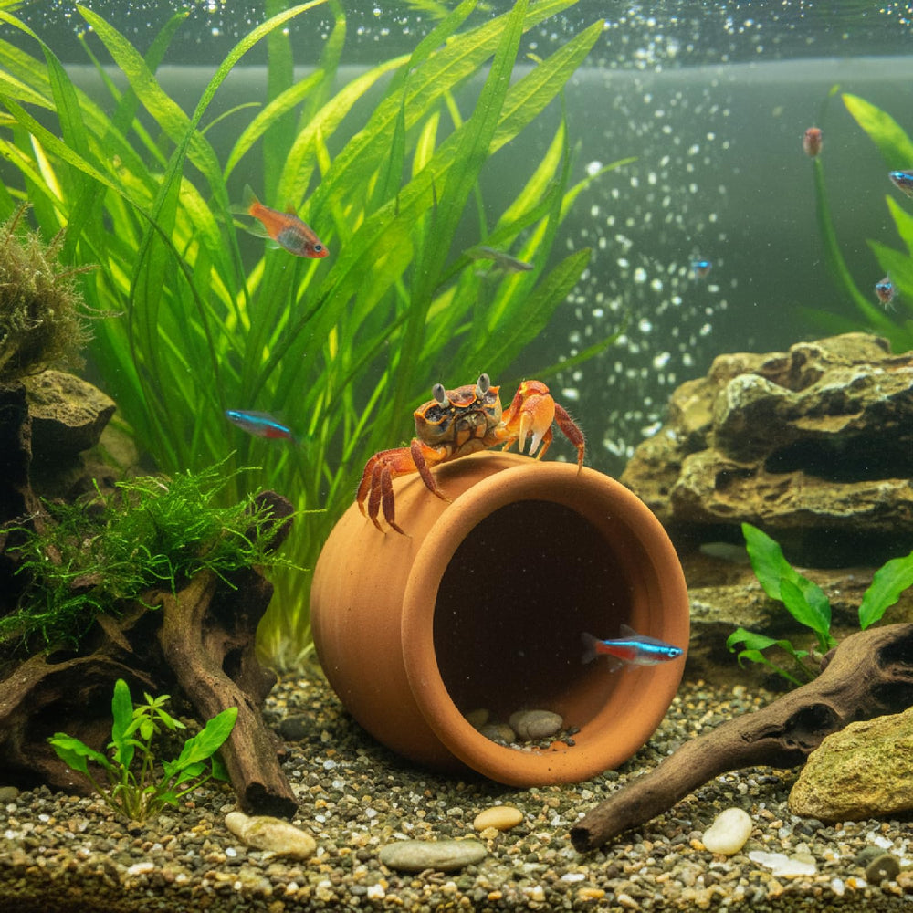 AnRui jarre intégrée dans aquascape valorisant plantes