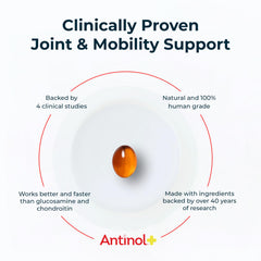 Antinol plus gros plan du soft gel montrant texture et absorption améliorée