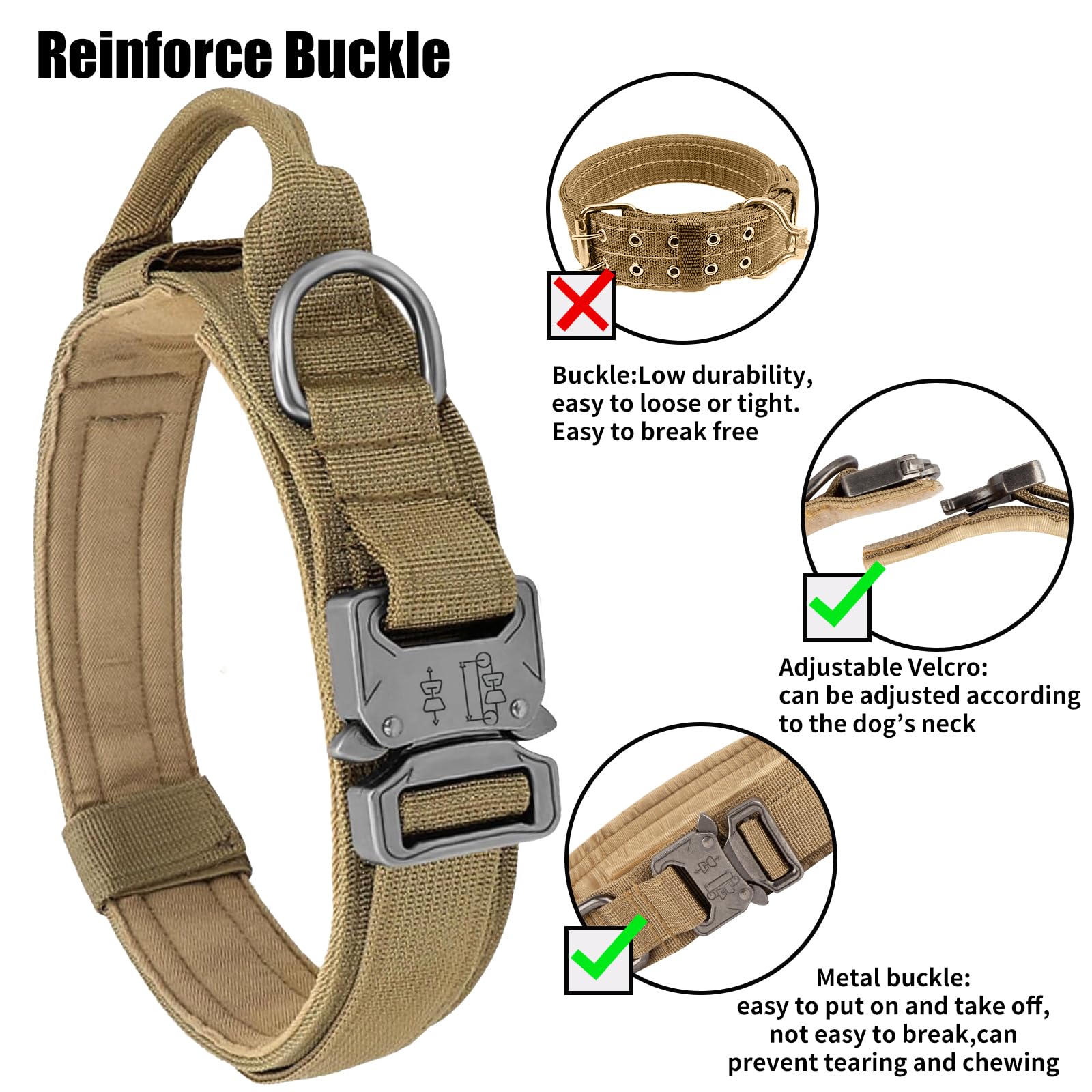 Antswish collier doublure rembourrée pour confort et protection du pelage