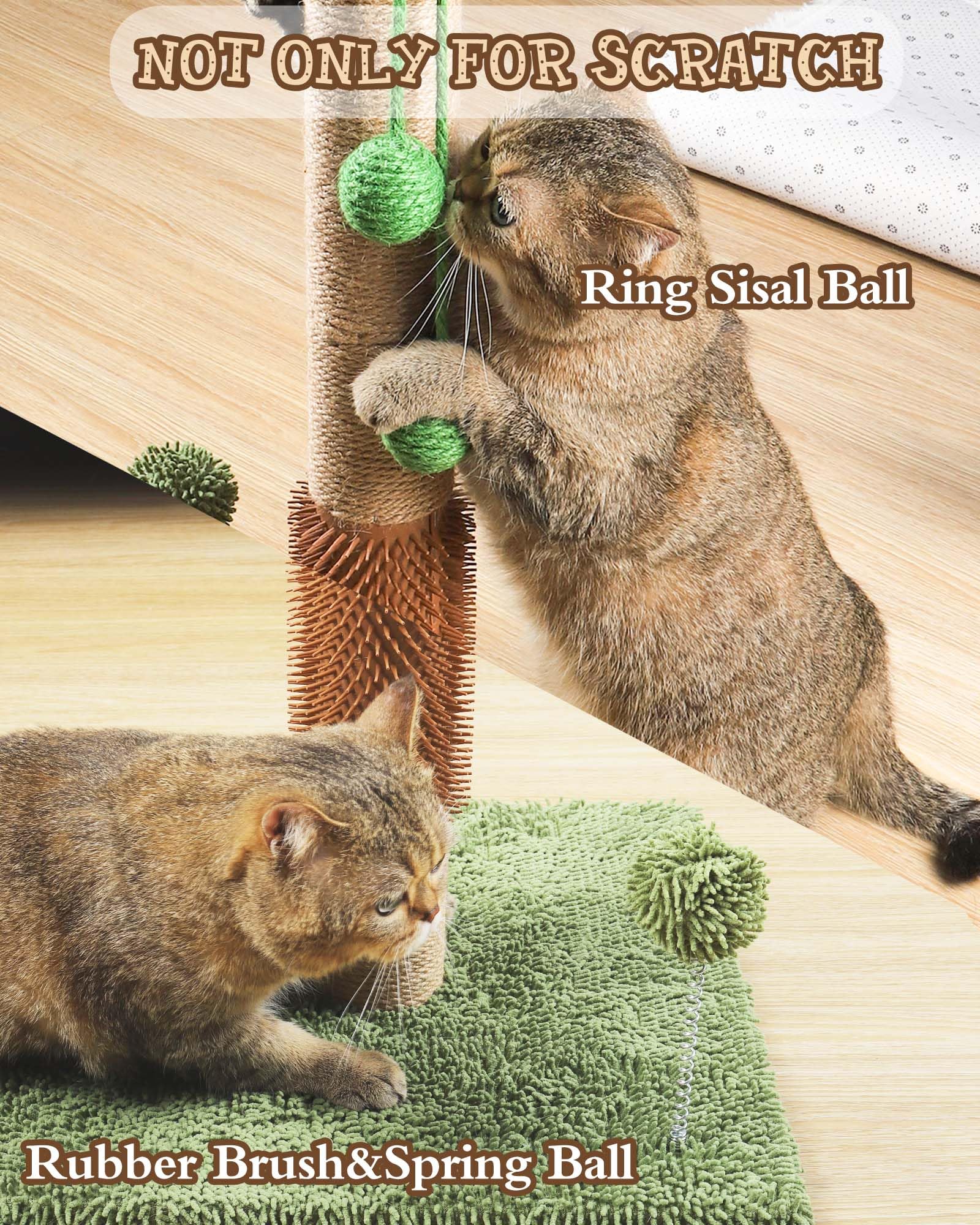 ANWA boule sisal avec grelot stimulant jeu et activité