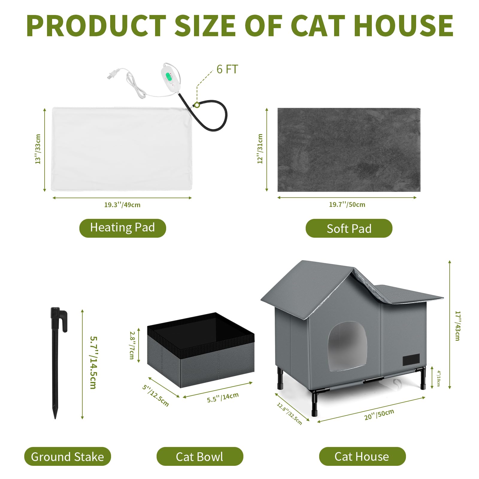Anysiny coussin chauffant amovible et thermostatique, chaleur sûre pour chat