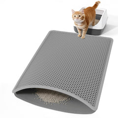 Anywish tapis litière face avant protège sol et retient la litière