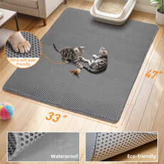 Anywish tapis litière gros plan nid d'abeille capture efficace de la litière
