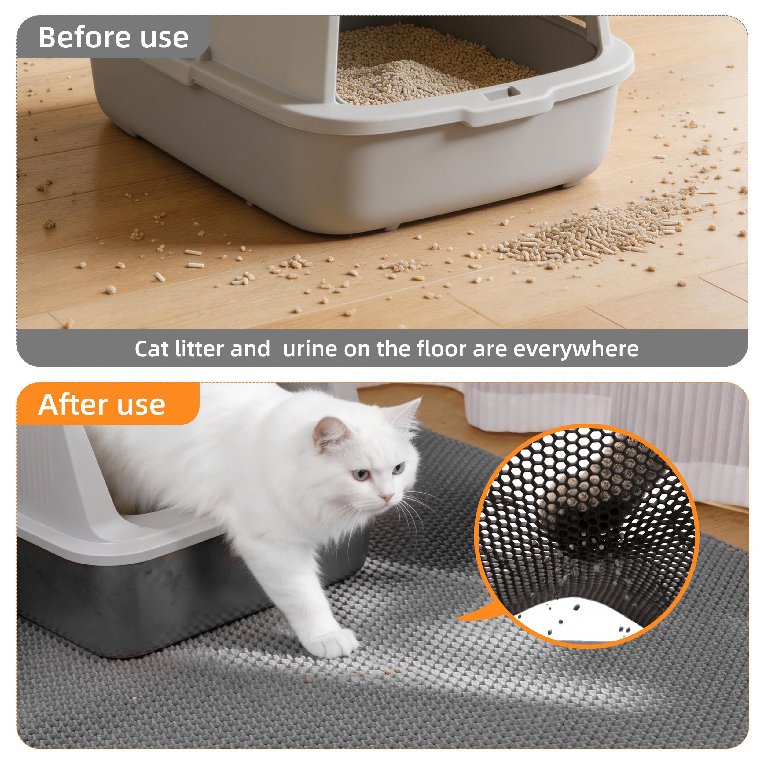 Anywish tapis litière plié rangement compact et gain de place