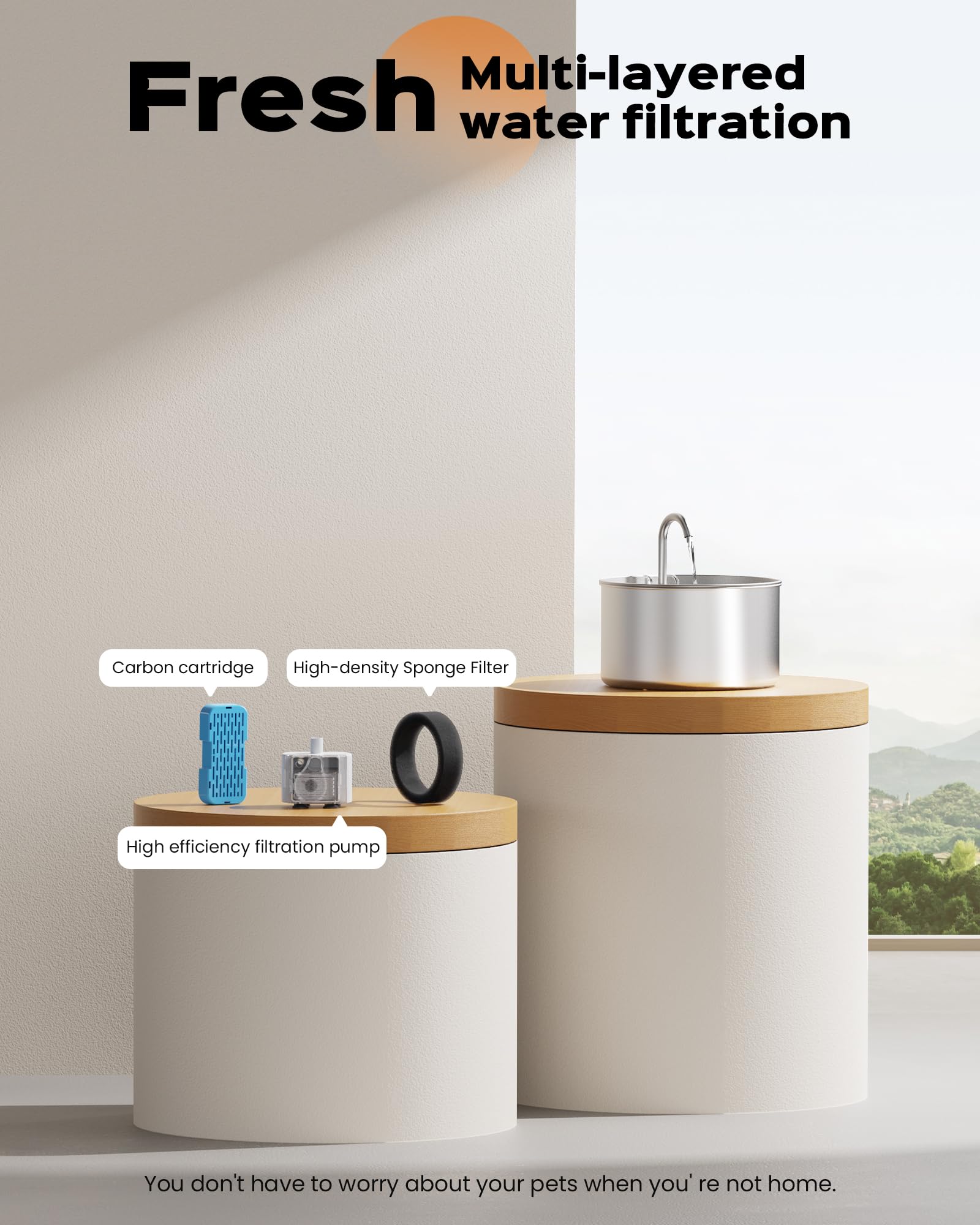 AOOGITF zoom sur les couches de filtration montrant charbon et fibres ultrafines