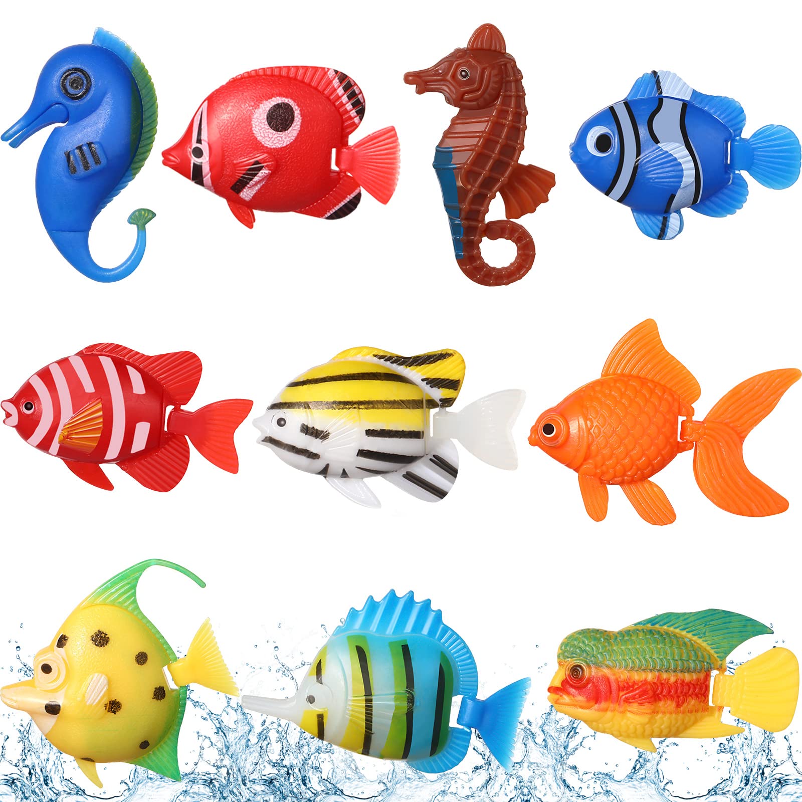 Aoriher poissons artificiels face montrant couleurs vives et effet décoratif