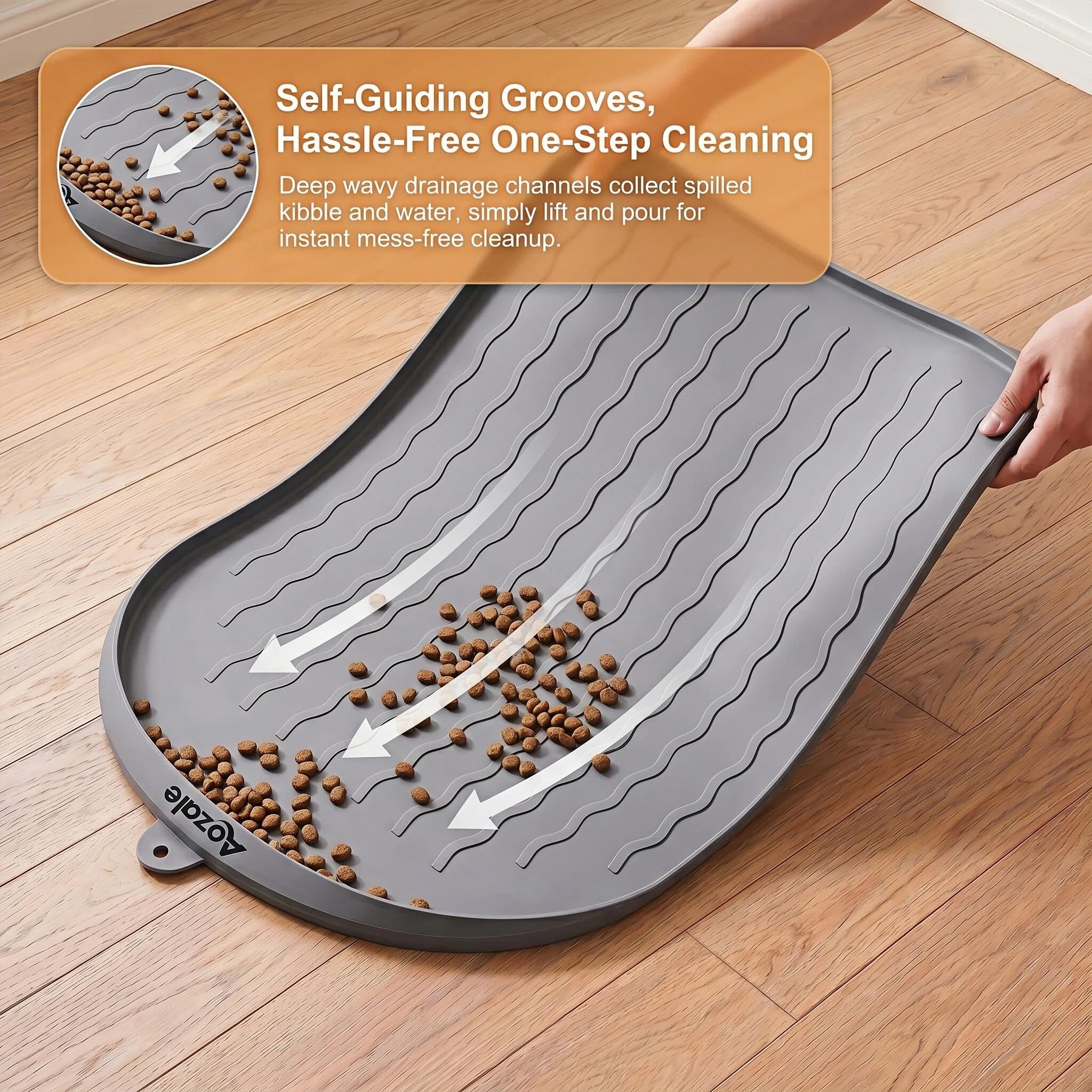 Aozale gros plan sur la texture du silicone pour nettoyage facile
