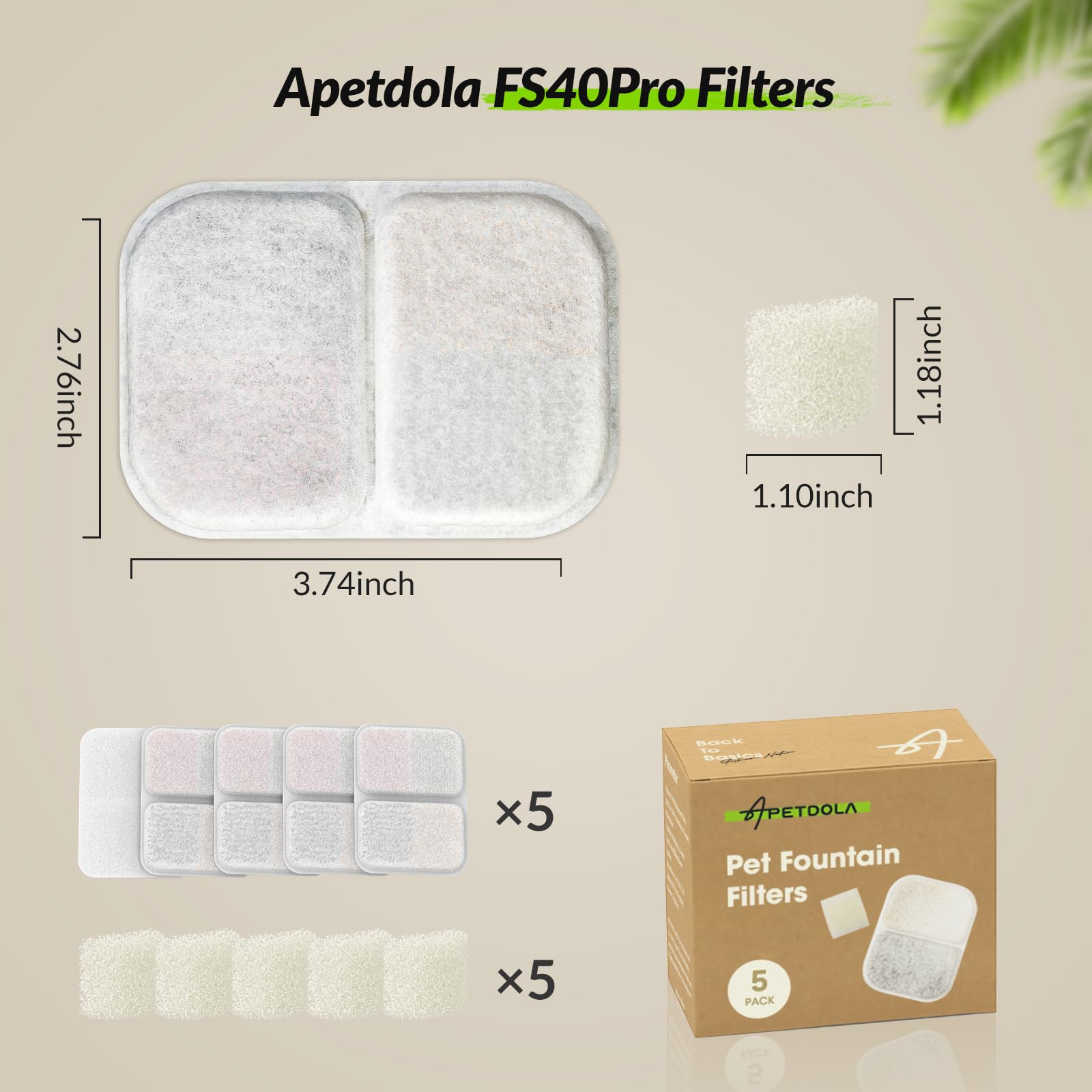 APETDOLA instructions de trempage et rinçage préservent performance du filtre