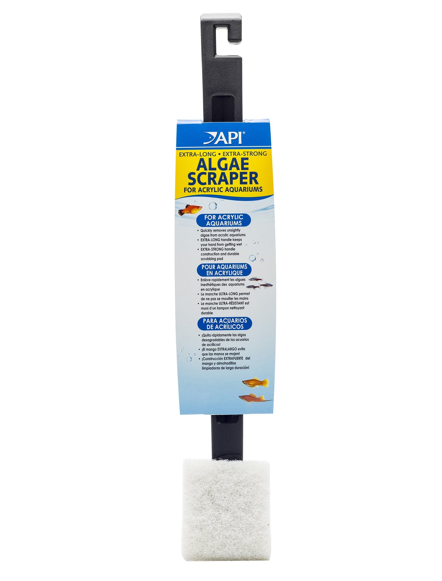 API Algae Scraper vue de face montrant la lame et la tête, nettoyage efficace