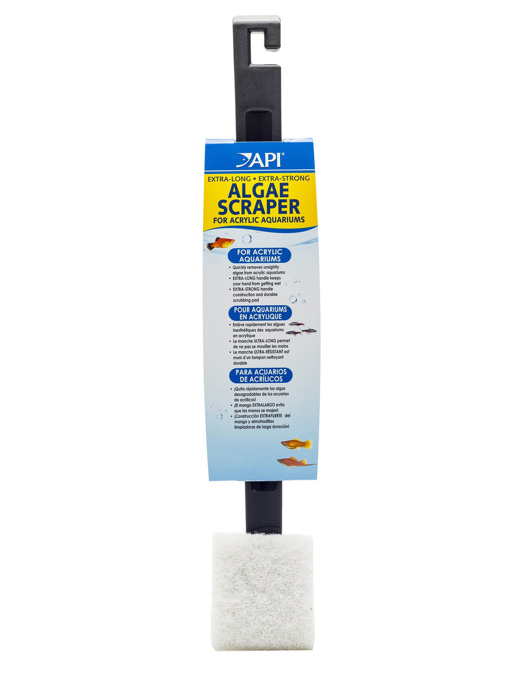 API Algae Scraper vue de face montrant la lame et la tête, nettoyage efficace