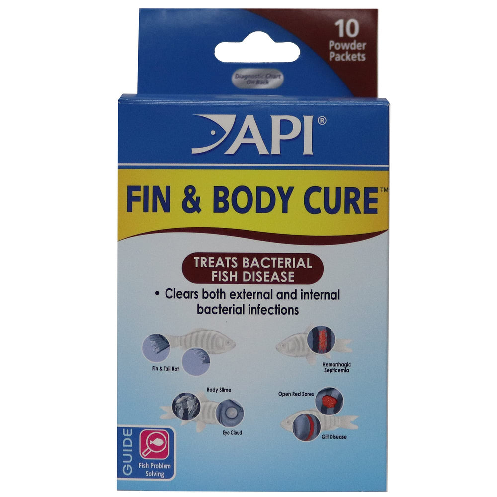 API boîte de 10 sachets Fin & Body Cure montrant emballage pratique