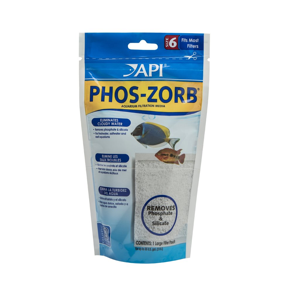 API PHOS-ZORB emballage avant montrant la pochette et bénéfice clarté d'eau