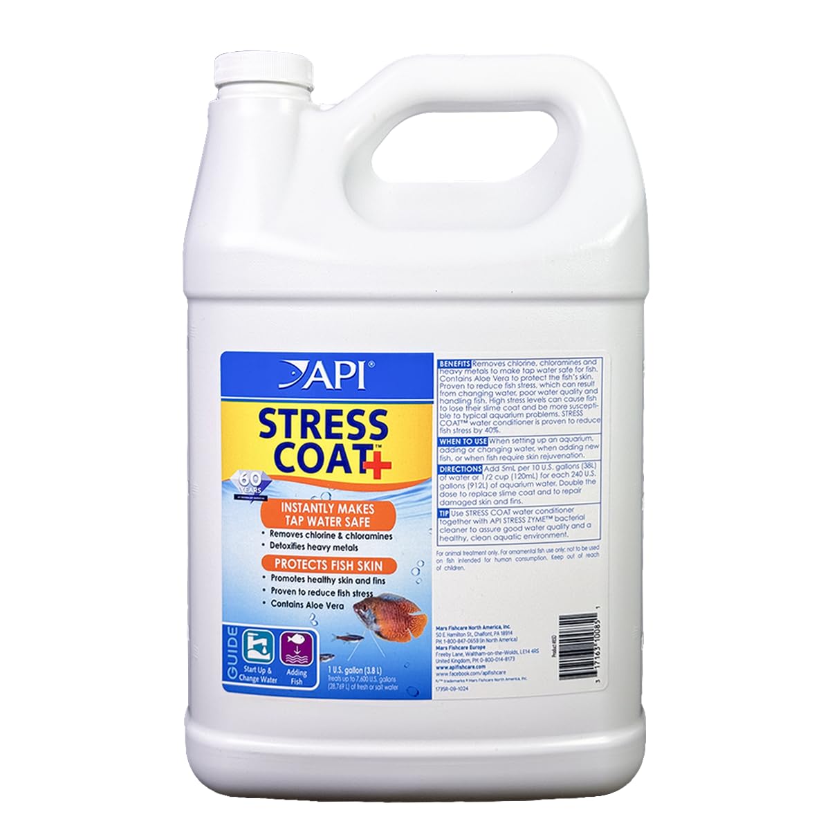 API Stress Coat bouteille face montrant le format gallon et facilité d'utilisation