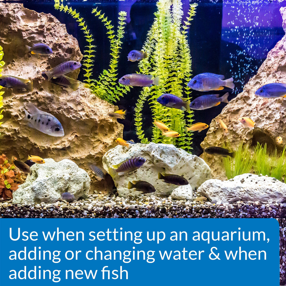 API Stress Coat goutte tombant dans l'eau sécurisant instantanément l'aquarium