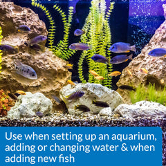 API Stress Coat goutte tombant dans l'eau sécurisant instantanément l'aquarium