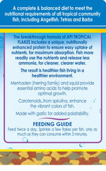 API distribution des flocons dans aquarium avec poissons actifs